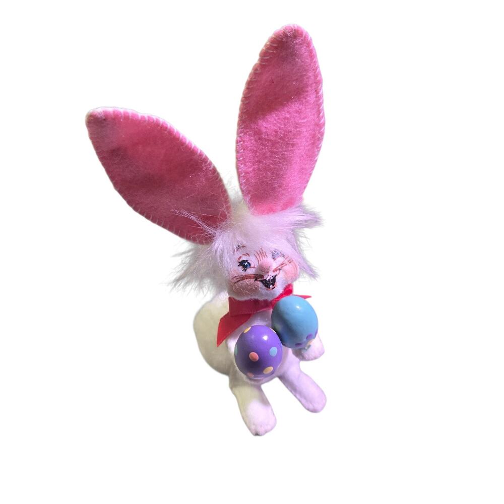 Annalee Mobilitee Doll Bunny‎ Rabbit With Easter Eggs 5" 2011